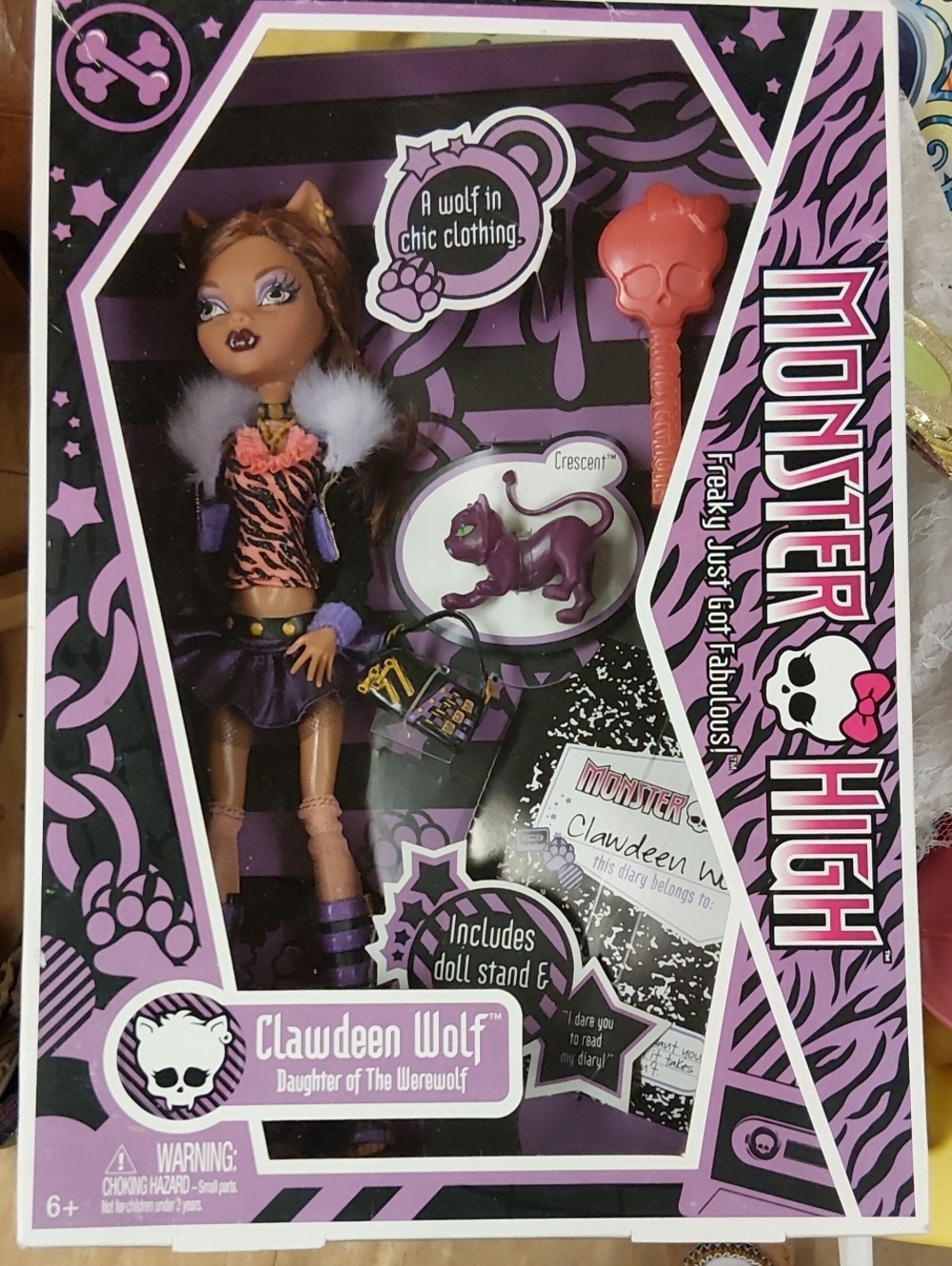 monster high Clawdeen Wolf Doll - Purple, Pink & Black Fashion